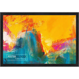 18x12 Contemporary Black Complete Wood Picture Frame with UV Acrylic, Foam Board Backing, & Hardware
