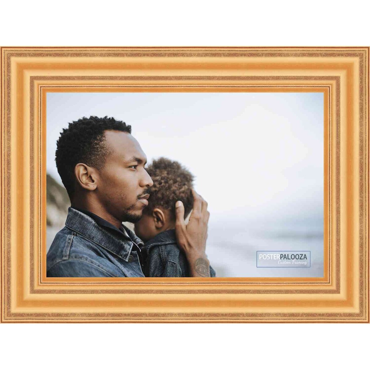 18x13 Contemporary Gold Complete Wood Picture Frame with UV Acrylic, Foam Board Backing, & Hardware