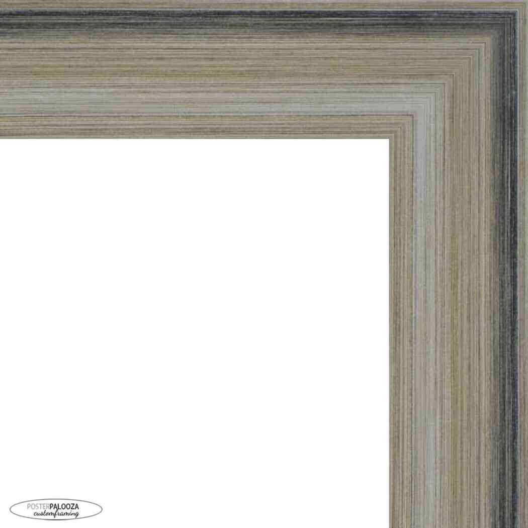 18x14 Contemporary Silver Complete Wood Picture Frame with UV Acrylic, Foam Board Backing, & Hardware