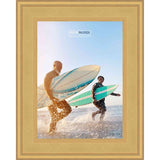 18x16 Contemporary Gold Complete Wood Picture Frame with UV Acrylic, Foam Board Backing, & Hardware