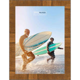 18x20 Contemporary Honey Pecan Complete Wood Picture Frame with UV Acrylic, Foam Board Backing, & Hardware