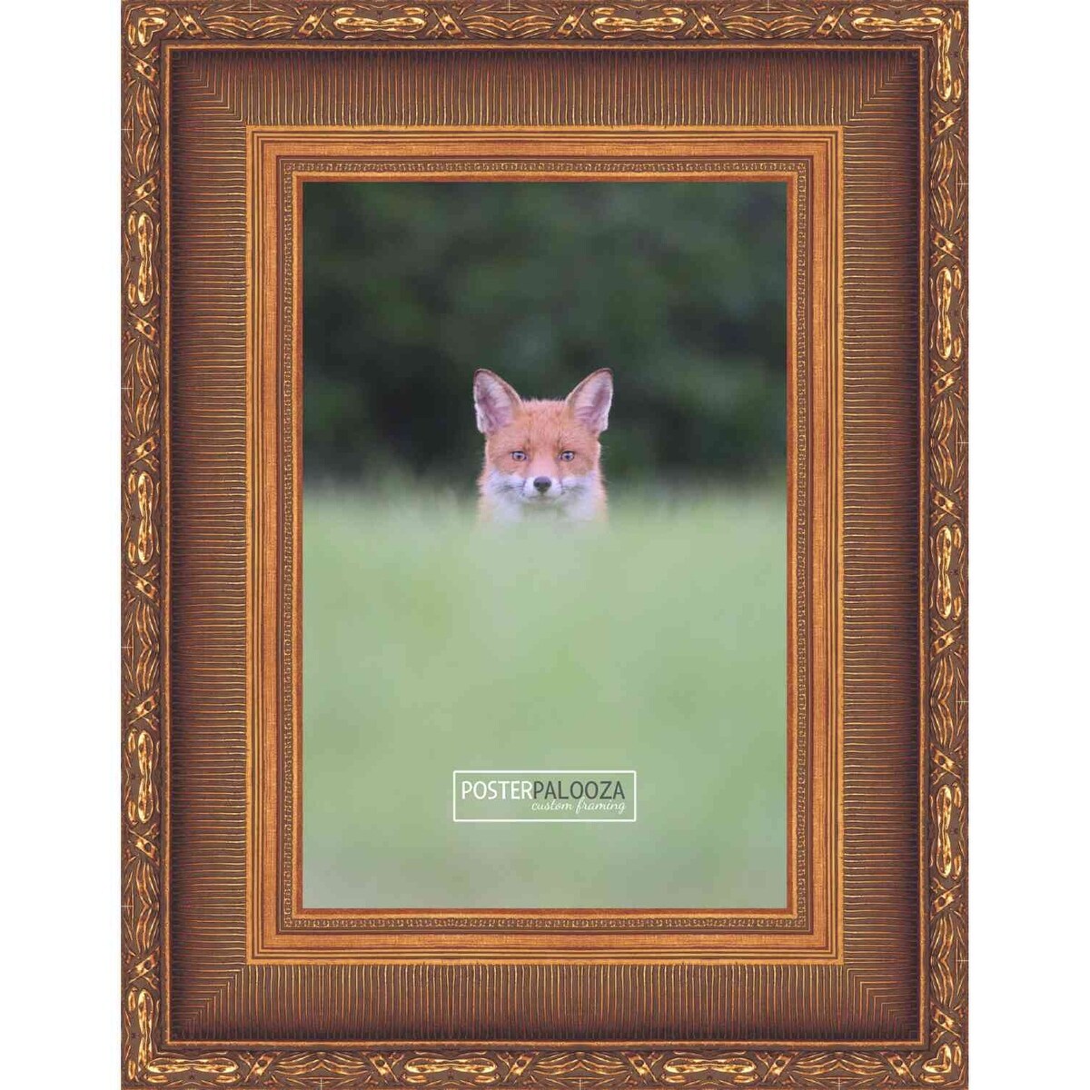 18x24 Ornate Antique Gold Complete Wood Picture Frame with UV Acrylic, Foam Board Backing, & Hardware