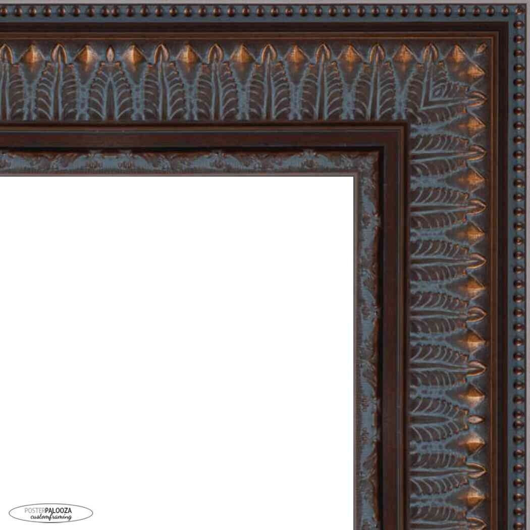 18x24 Ornate Bronze Complete Wood Picture Frame with UV Acrylic, Foam Board Backing, & Hardware