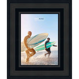 18x27 Lacquer Black Complete Wood Picture Frame with UV Acrylic, Foam Board Backing, & Hardware