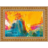 18x36 Traditional Gold Complete Wood Picture Frame with UV Acrylic, Foam Board Backing, & Hardware