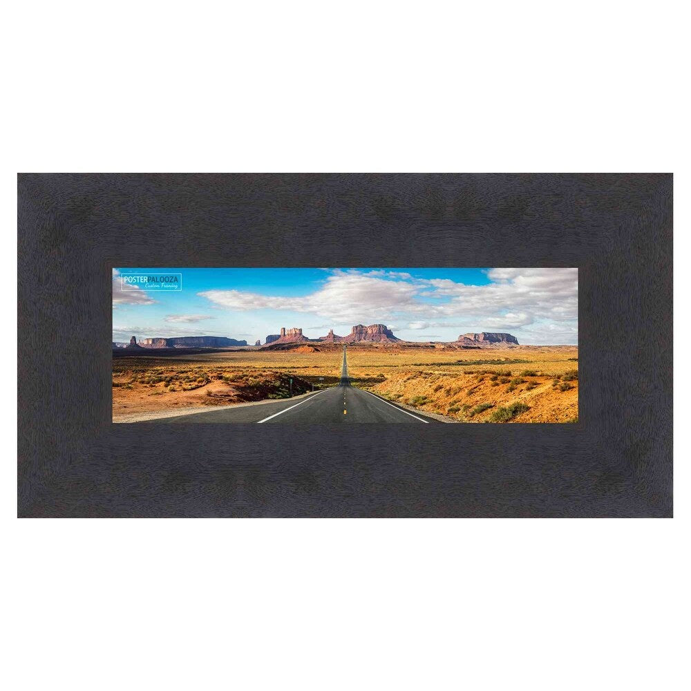 18x6 Contemporary Cappuccino Complete Wood Picture Frame with UV Acrylic, Foam Board Backing, & Hardware