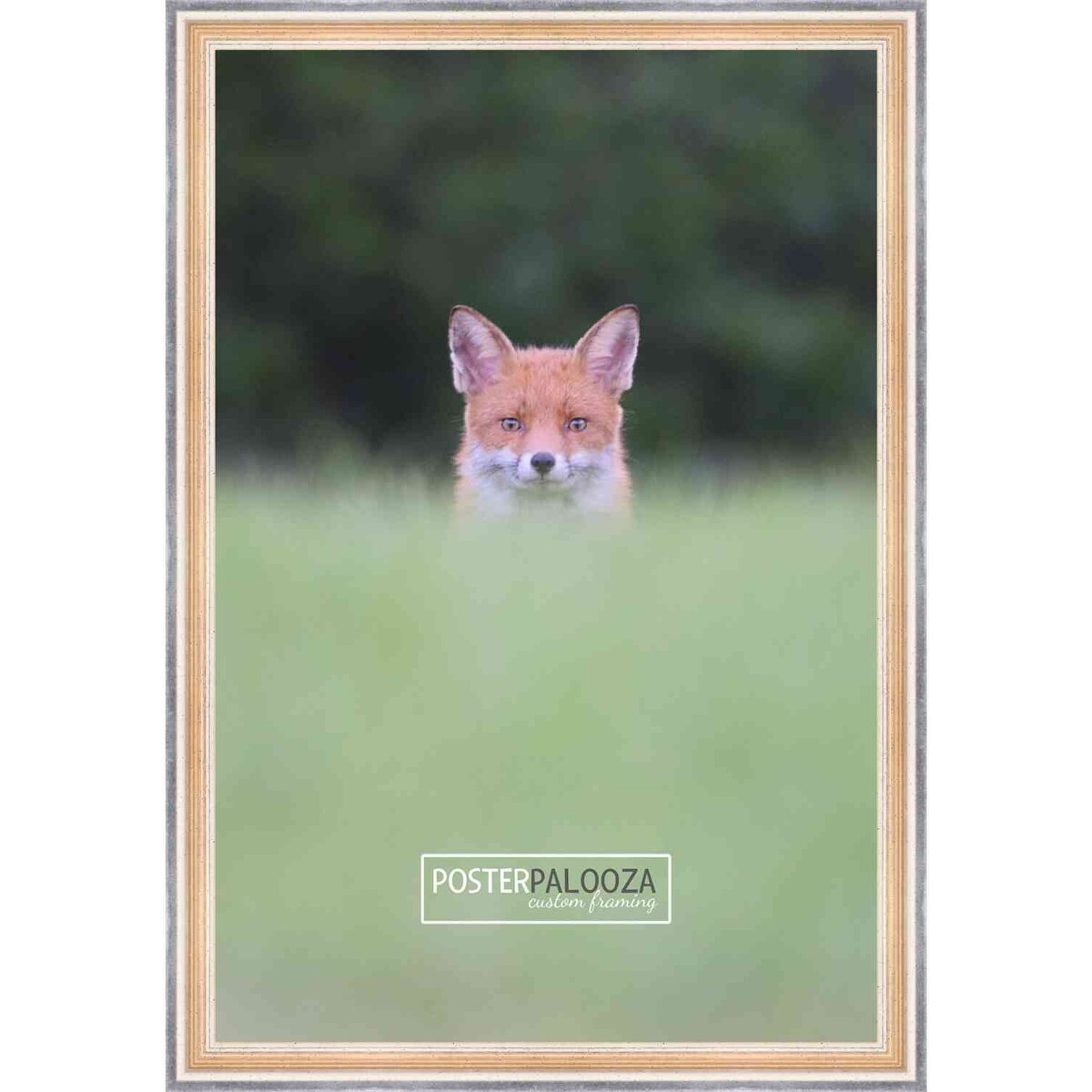 18x8 Traditional Antique Silver Complete Wood Picture Frame with UV Acrylic, Backing, & Hardware