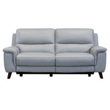 19 Inch Power Reclining Leather Sofa with USB Port, Gray