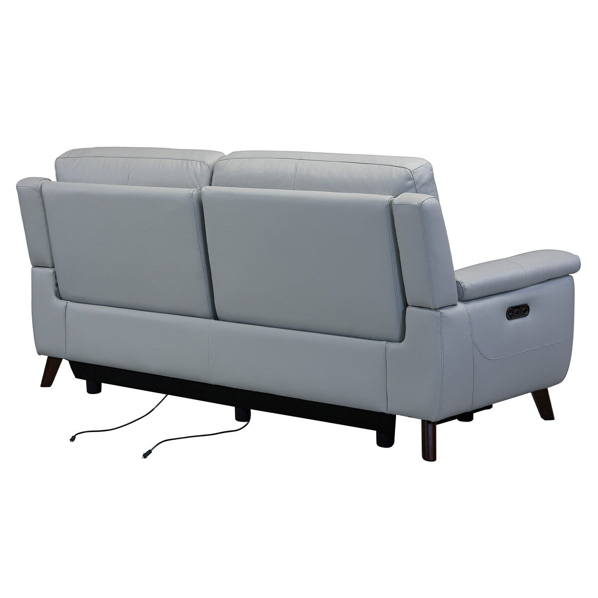 19 Inch Power Reclining Leather Sofa with USB Port, Gray