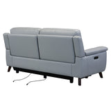 19 Inch Power Reclining Leather Sofa with USB Port, Gray