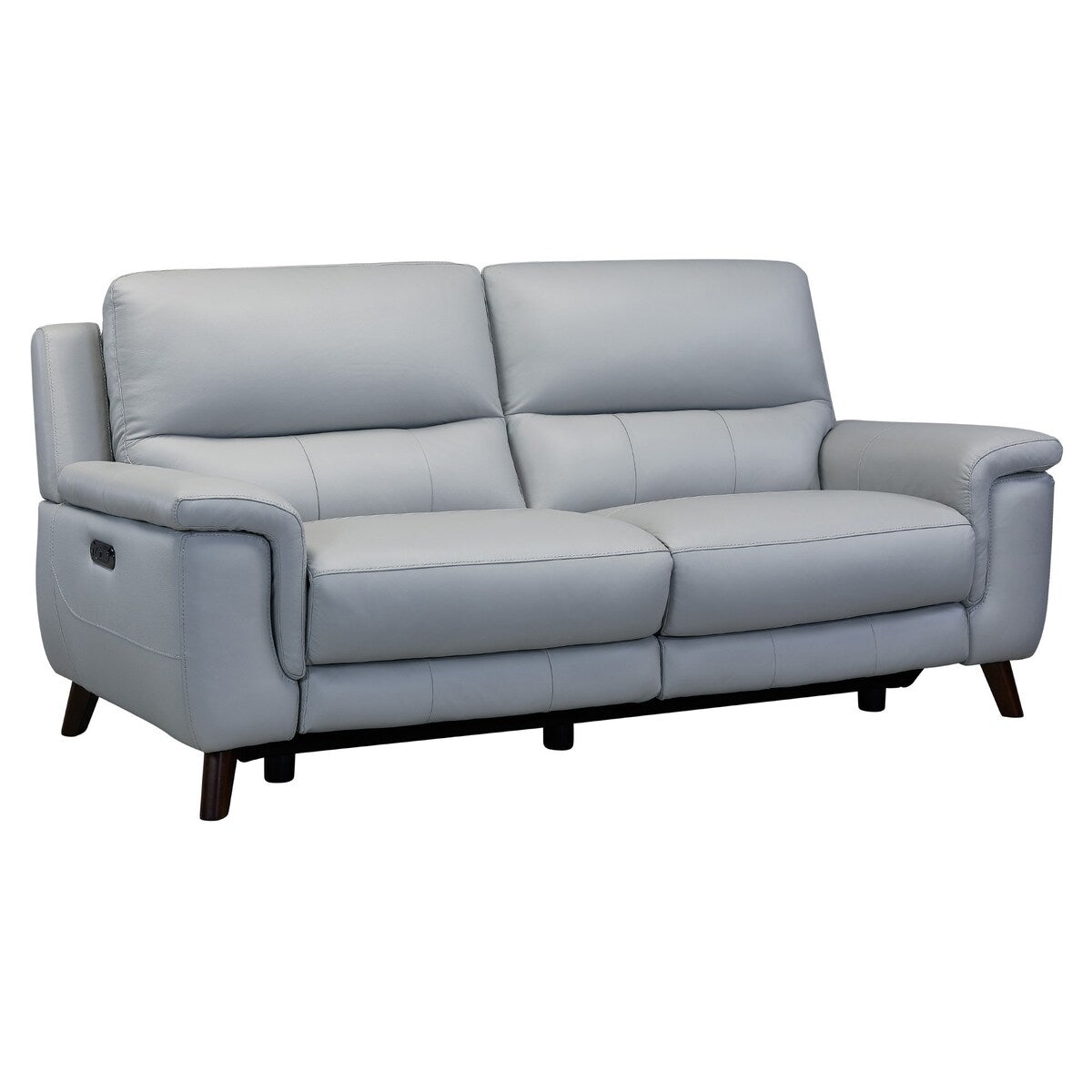 19 Inch Power Reclining Leather Sofa with USB Port, Gray