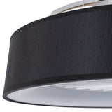 19 in. Rustic Wheel Round Fabric/ Woven Rope Fandelier 7-blade Cylinder Integrated LED Ceiling Fan with Remote Control