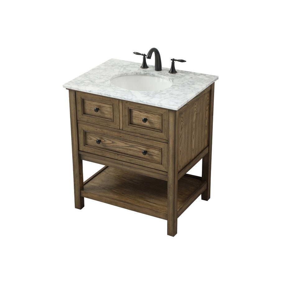 19 inch Single bathroom vanity in driftwood