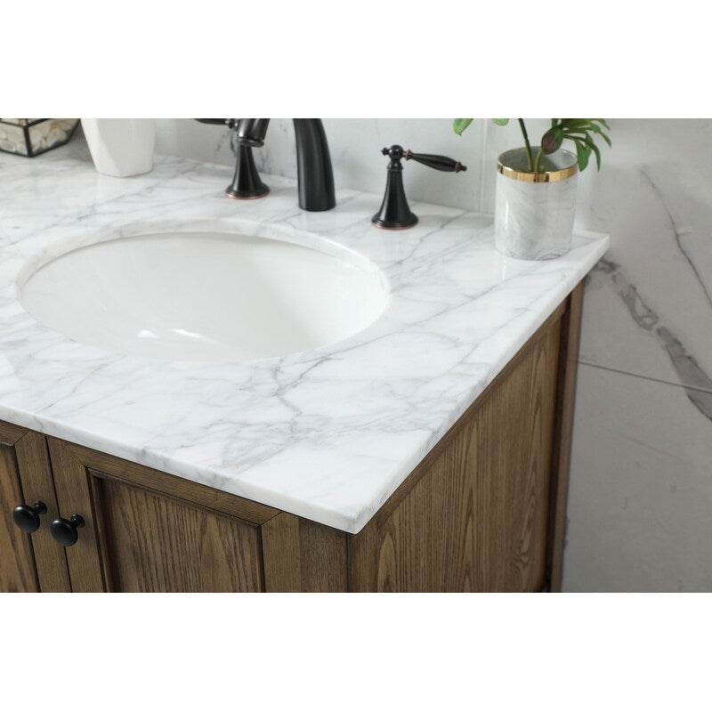 19 inch Single bathroom vanity in driftwood