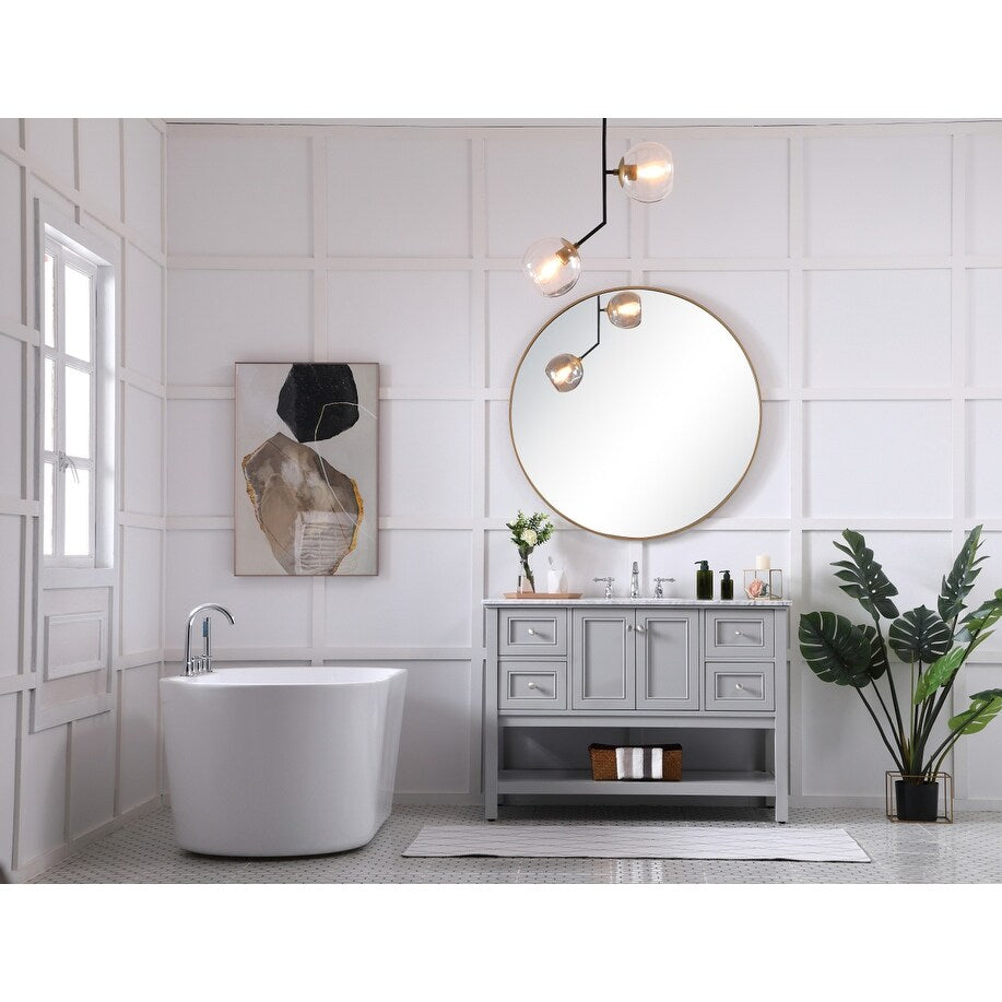19 inch Single bathroom vanity in driftwood