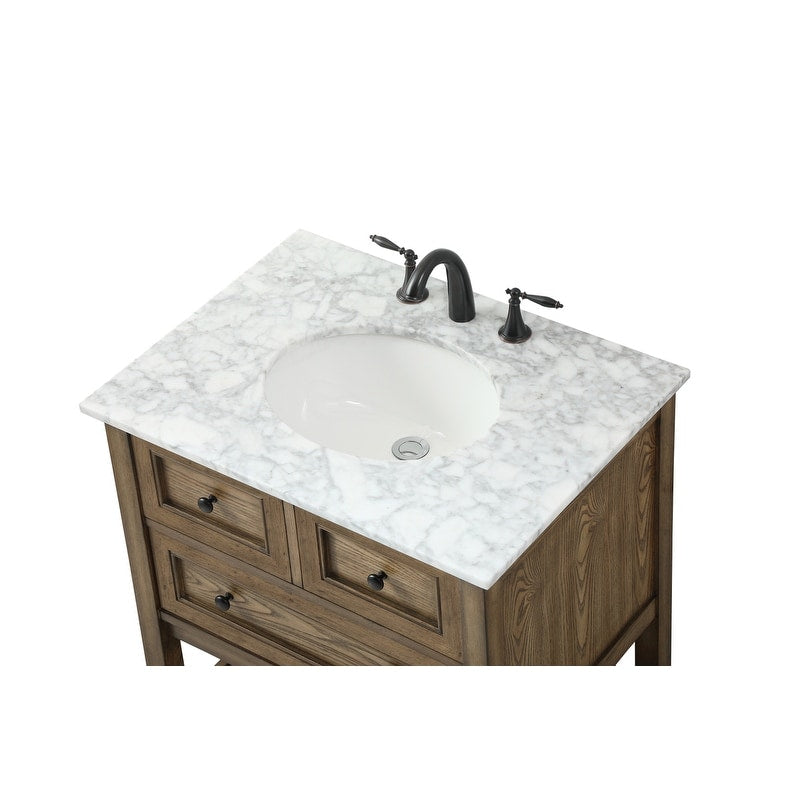 19 inch Single bathroom vanity in driftwood
