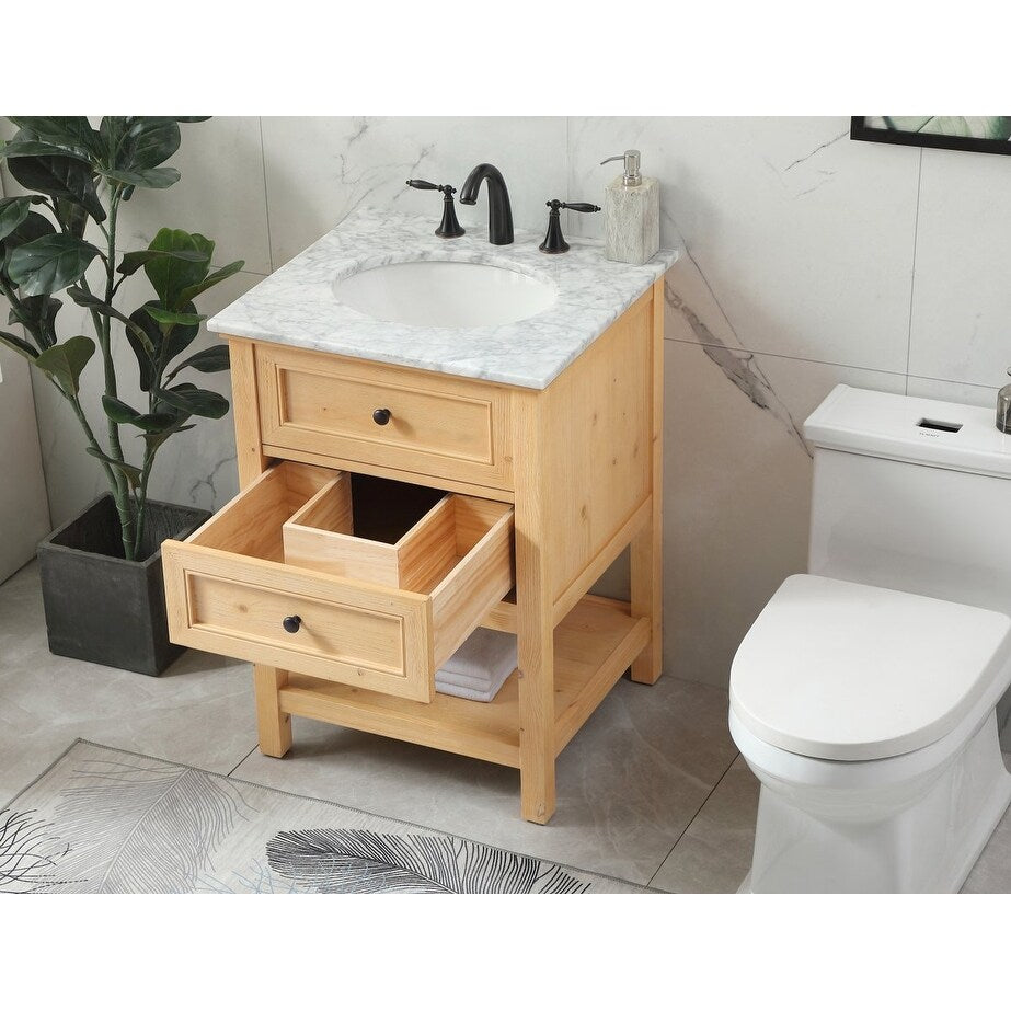 19 inch Single bathroom vanity in driftwood