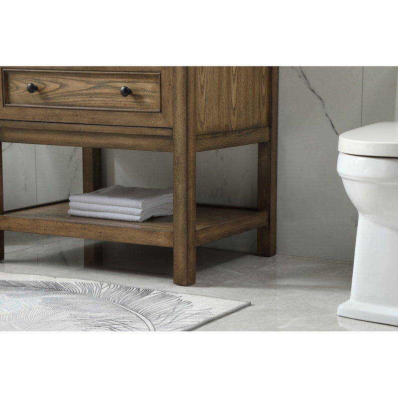 19 inch Single bathroom vanity in driftwood