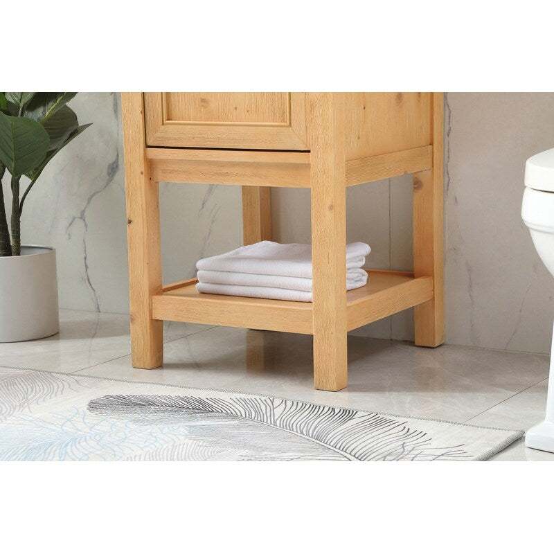 19 inch Single bathroom vanity in driftwood