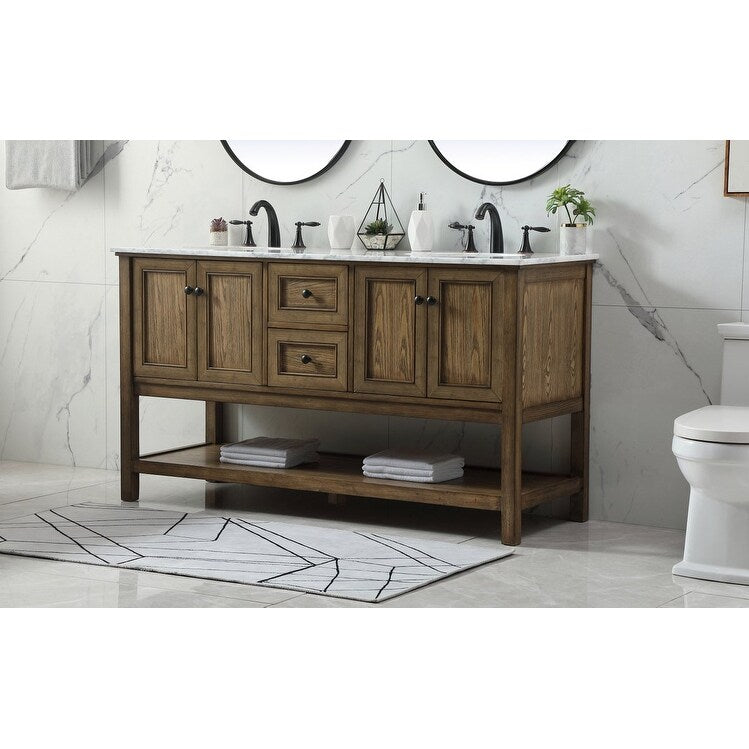 19 inch Single bathroom vanity in driftwood