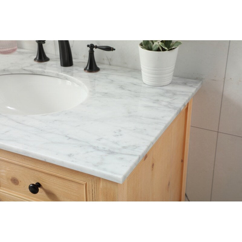 19 inch Single bathroom vanity in driftwood