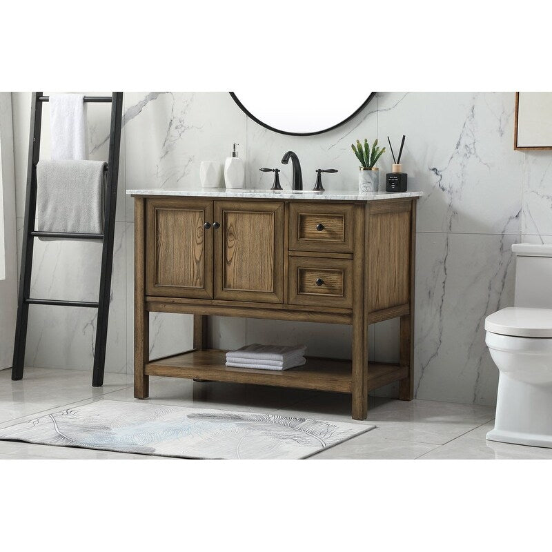 19 inch Single bathroom vanity in driftwood