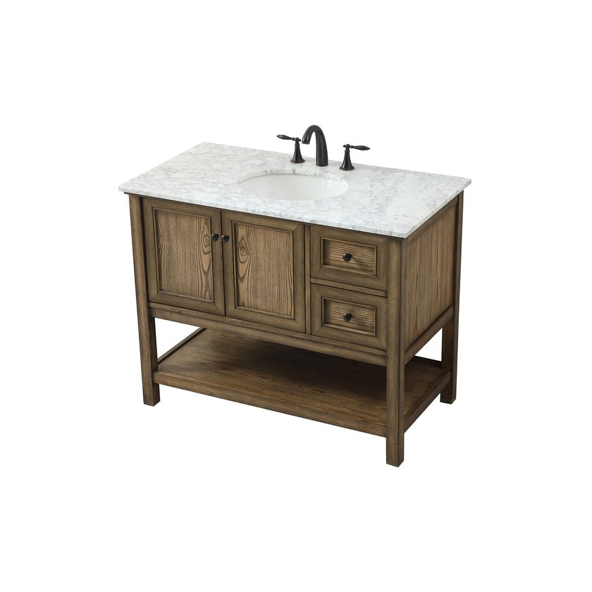 19 inch Single bathroom vanity in driftwood