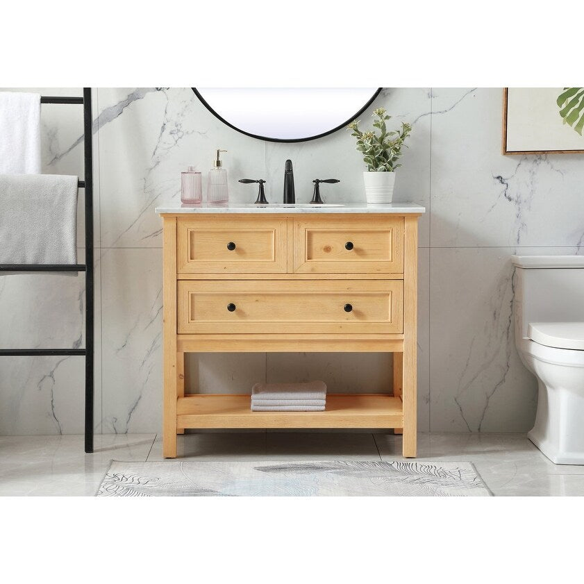 19 inch Single bathroom vanity in driftwood
