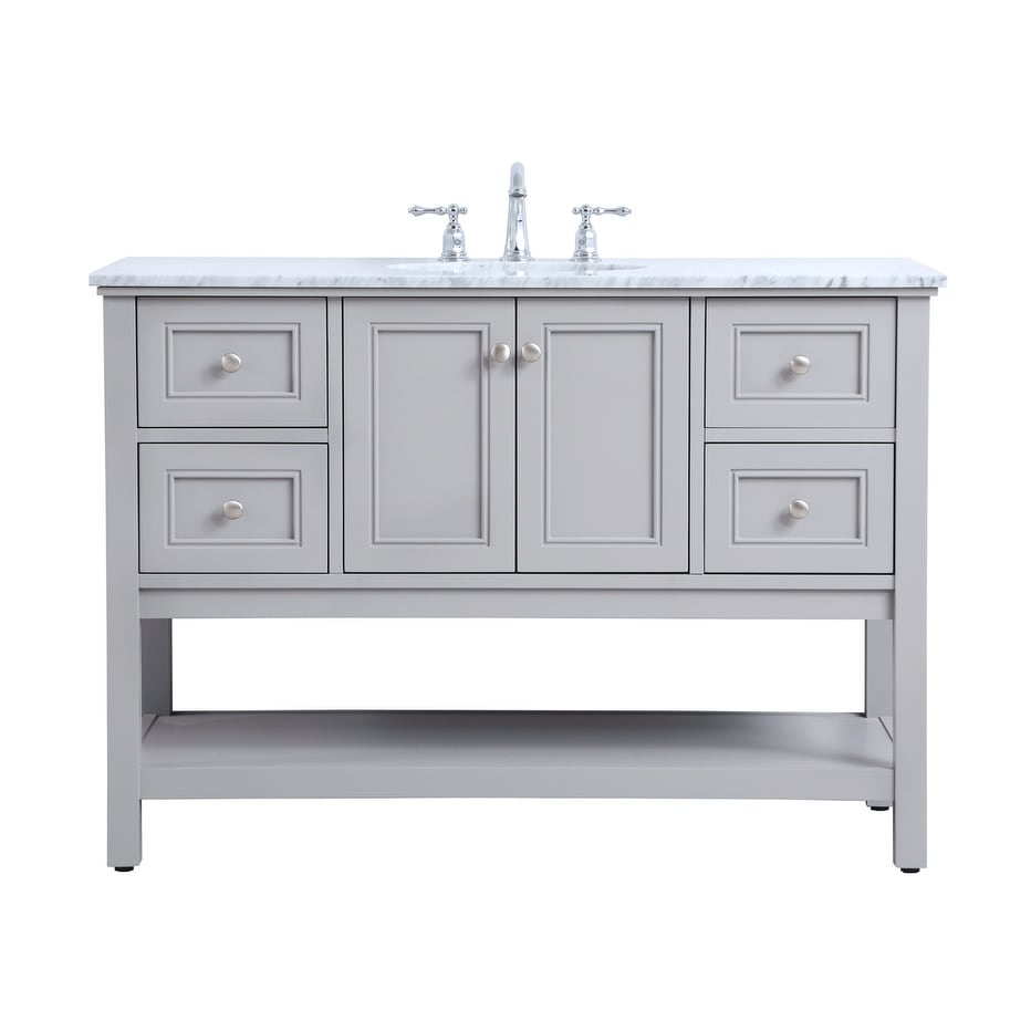 19 inch Single bathroom vanity in driftwood