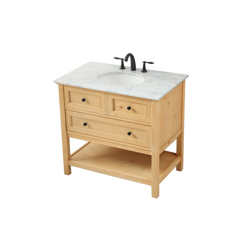 19 inch Single bathroom vanity in driftwood