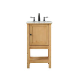 19 inch Single bathroom vanity in driftwood