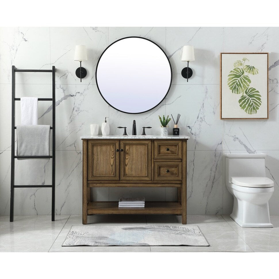 19 inch Single bathroom vanity in driftwood