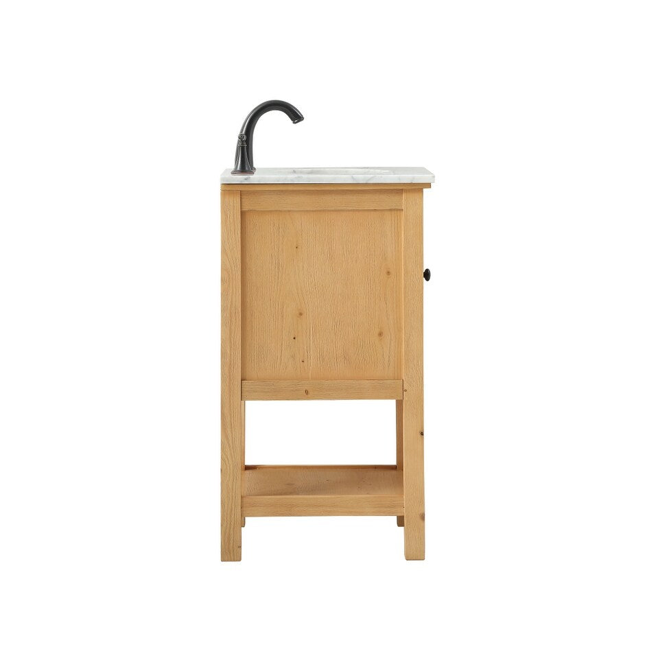 19 inch Single bathroom vanity in driftwood