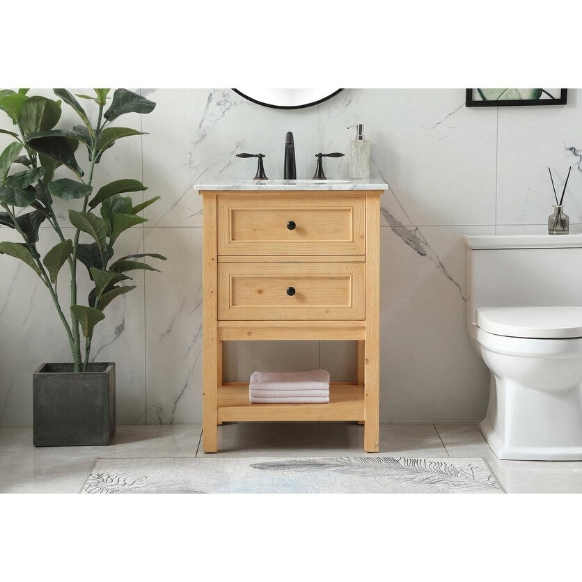 19 inch Single bathroom vanity in driftwood