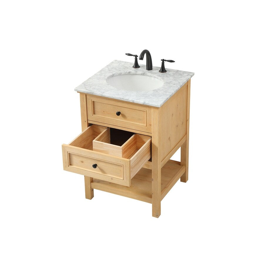 19 inch Single bathroom vanity in driftwood