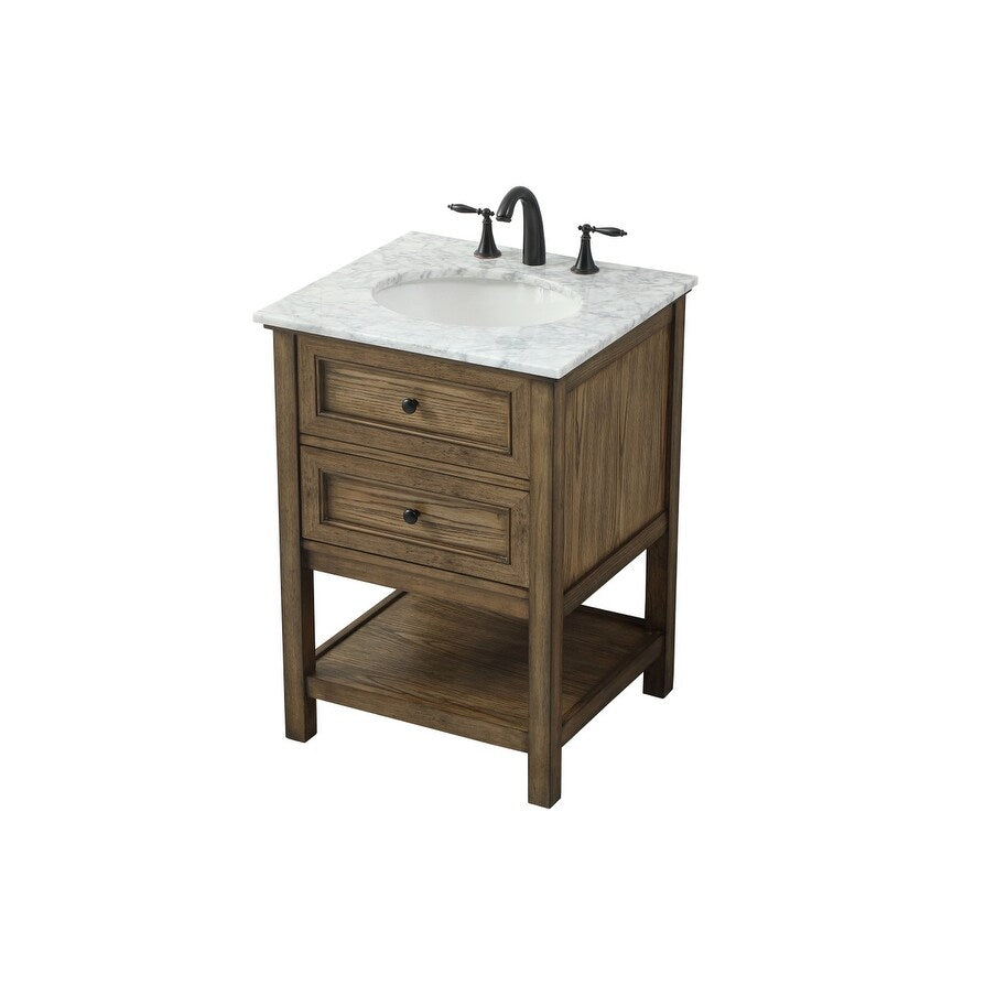 19 inch Single bathroom vanity in driftwood