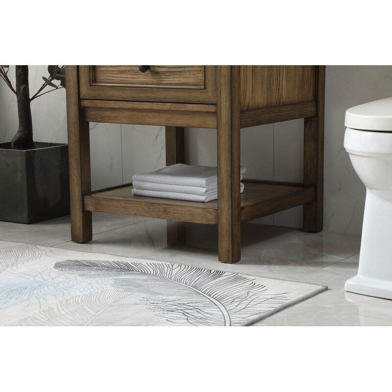 19 inch Single bathroom vanity in driftwood