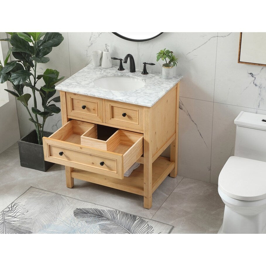 19 inch Single bathroom vanity in driftwood