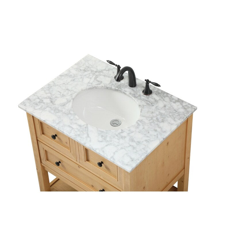 19 inch Single bathroom vanity in driftwood