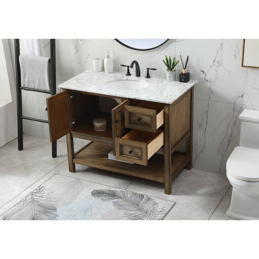 19 inch Single bathroom vanity in driftwood