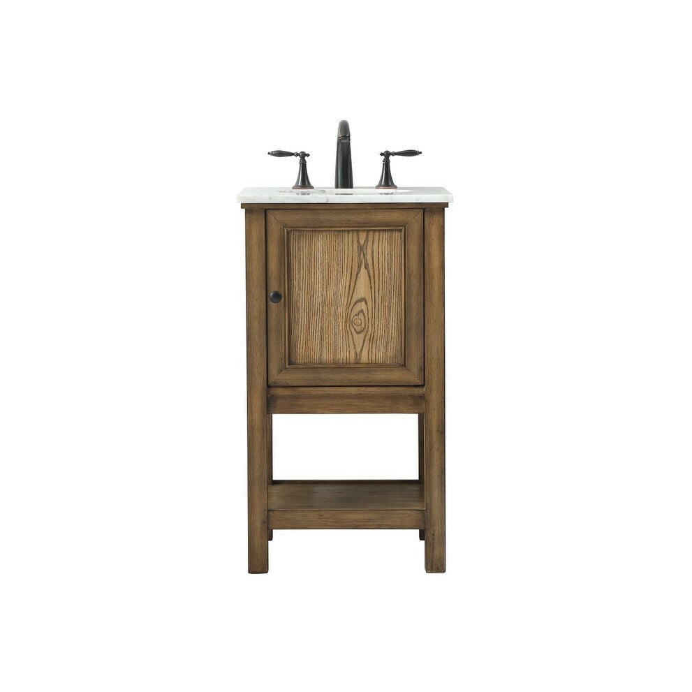 19 inch Single bathroom vanity in driftwood