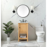19 inch Single bathroom vanity in driftwood