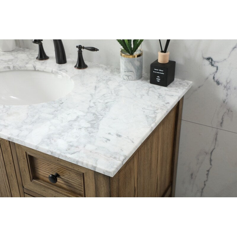 19 inch Single bathroom vanity in driftwood