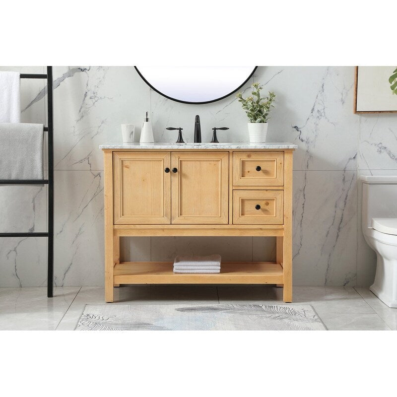 19 inch Single bathroom vanity in driftwood