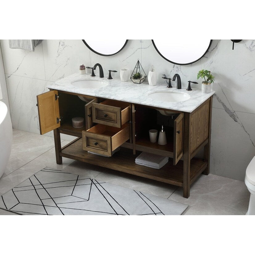 19 inch Single bathroom vanity in driftwood