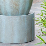 19.5x19.5x32.5" Heavy Outdoor Cement Fountain,Cute Unique Urn Design Water feature