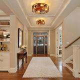 19.6 in. Industrial Indoor Farmhouse Caged Black Ceiling Fan Light with Remote&App Control