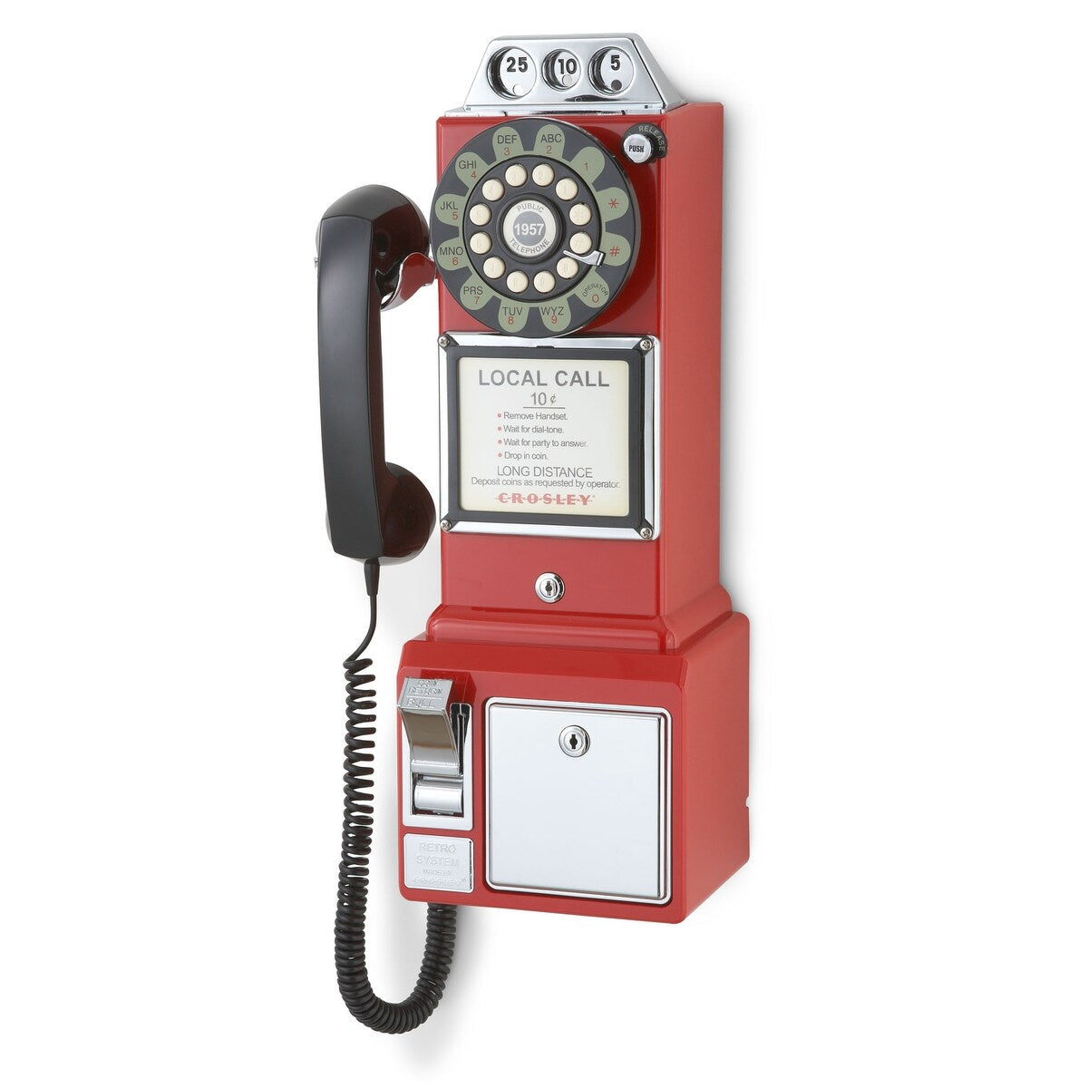Crosley Radio 1950's Payphone- Red