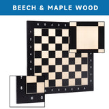 GSE™ 19"x19" Wooden Inlaid Chessboard, Professional Staunton Tournament Chess Board with 2" Square