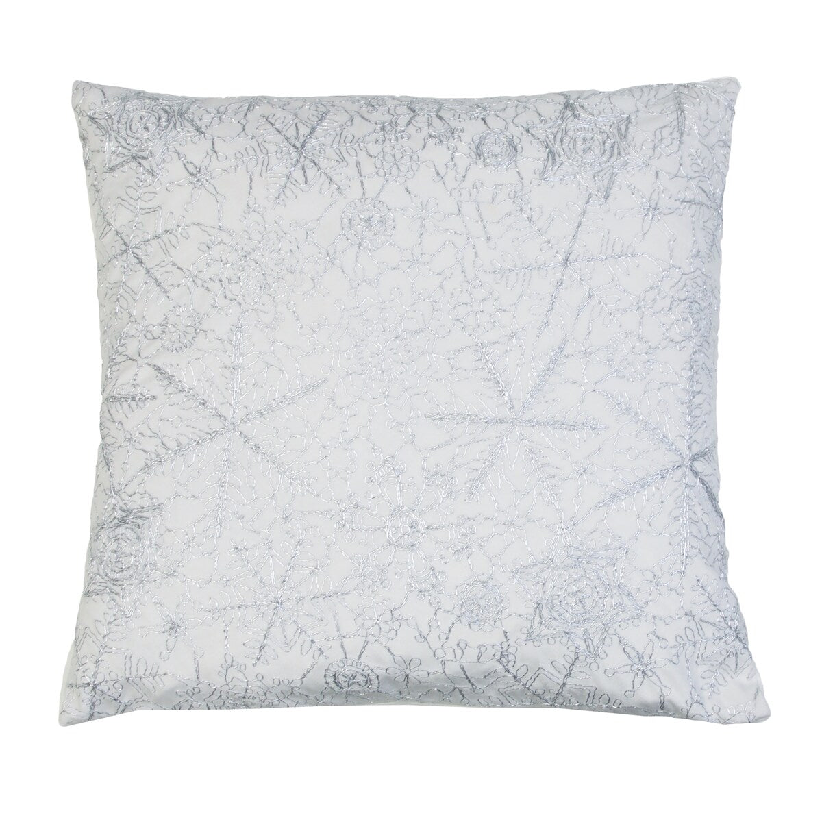 19x19 Vedia Snowflake Sequin Faux Linen Pillow
